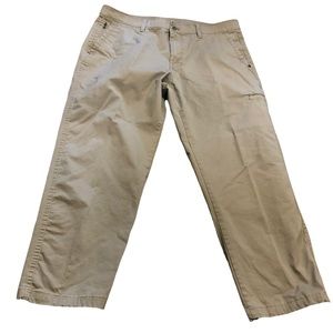 Weatherproof  khaki 36x30 98 cotton 2% spandex Active  flat front